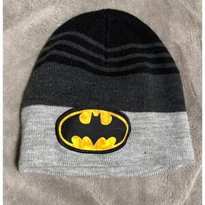 Batman Knit Winter‎ Beanie Hat Adult Unisex Black Gray Women Men Superhero